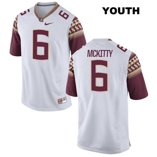 Youth NCAA Nike Florida State Seminoles #6 Tre Mckitty College White Stitched Authentic Football Jersey NZD6769YH